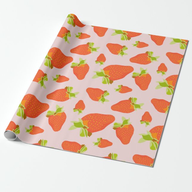 Papel De Presente Leite de morango (Desenrolado)