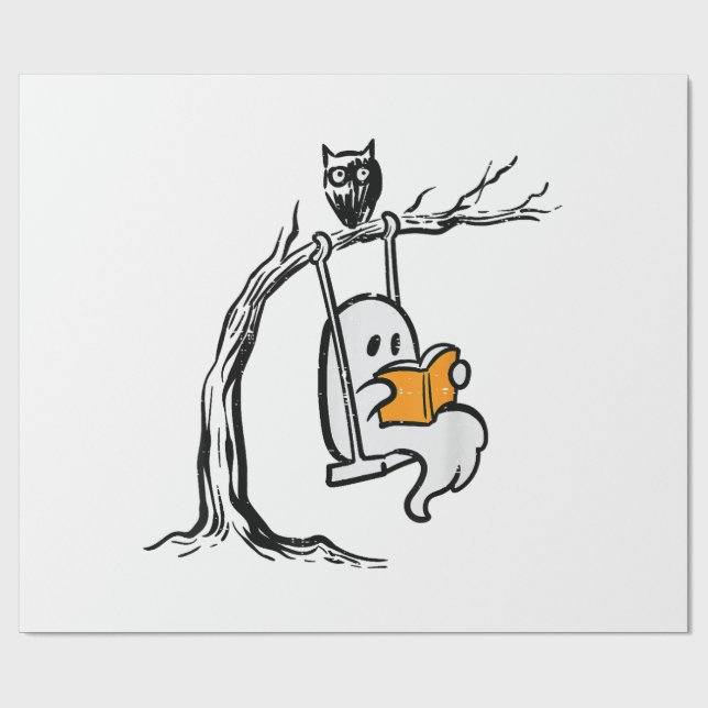 Papel De Presente Leitura de Swing no Fantasma do Halloween (Aberto)
