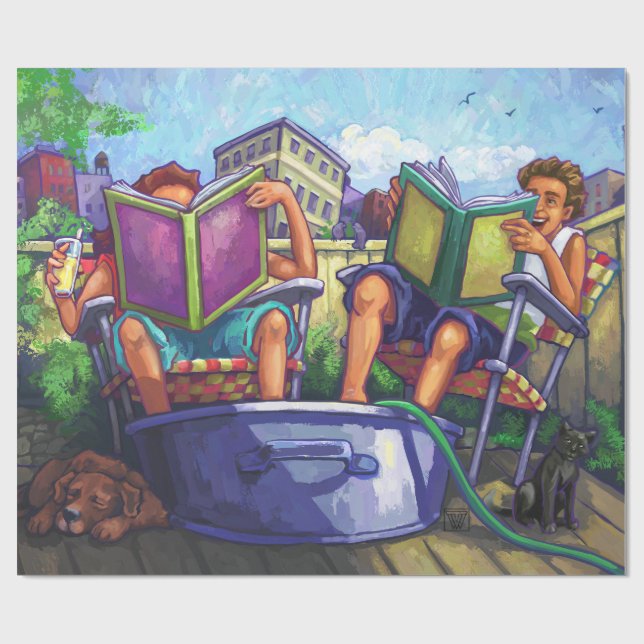 Papel De Presente Leitura de Verão (Aberto)