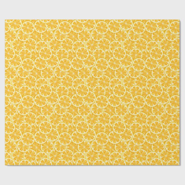 Papel De Presente Lemon slice pattern  (Aberto)