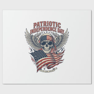 Papel De Presente Lenço Patriótico Rocker Glória Antiga Música Rock