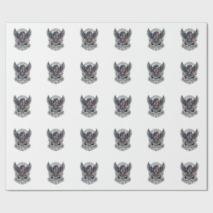 Papel De Presente Lenço Patriótico Rocker Old Glory Música Rock Meta