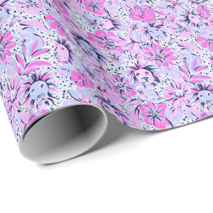 Papel De Presente Leões Puros de Impressão de Praia de Pré-ppy Palm