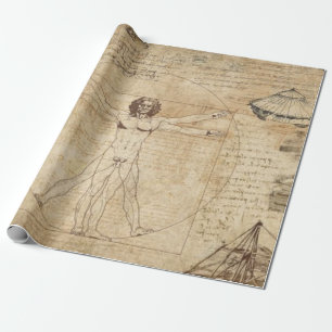 Papel De Presente Leonardo Da Vinci O Homem Vitruviano