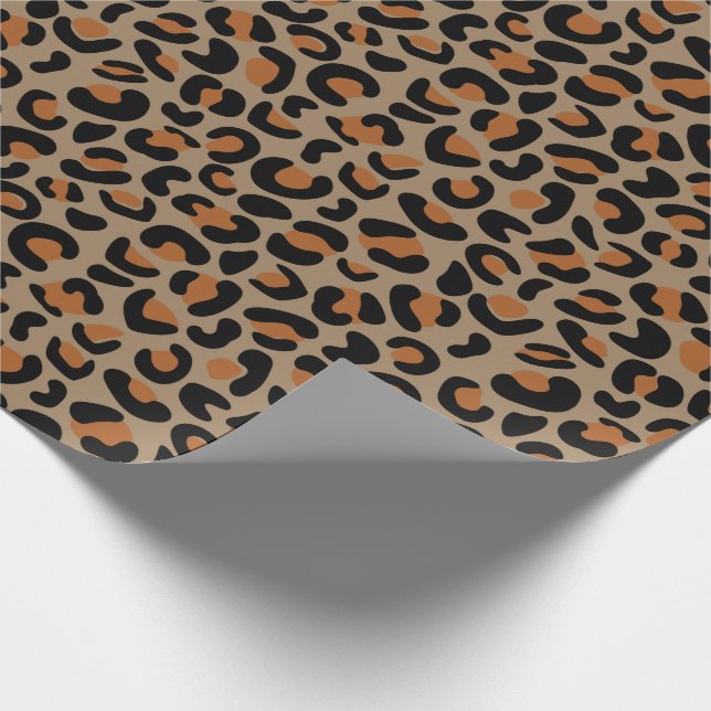 Papel De Presente Leopard Patterno Agregado Familiar Presentes Sem S (Ponta)