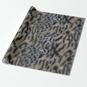Papel De Presente Leopardo da pele do falso