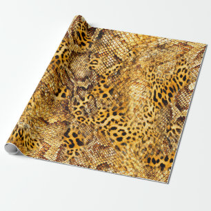 Papel De Presente Leopardo e cobra