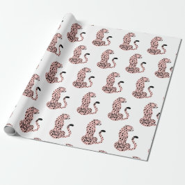 Papel De Presente Leopardo Rosa Selvagem