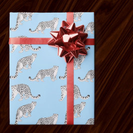 Papel De Presente Leopardos da Neve