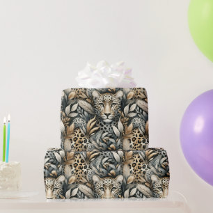 Papel De Presente Leopardos Selvagens