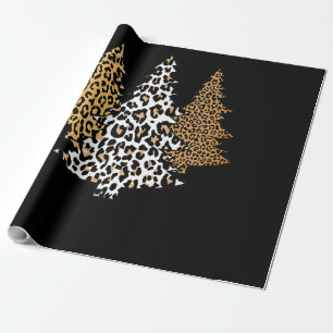 Papel De Presente Lepard natal árvores christmas cheetah presente d