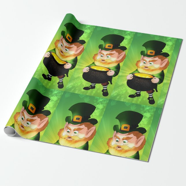 Papel De Presente Leprechaun (Desenrolado)