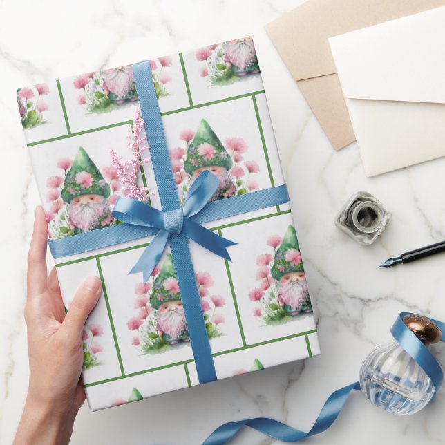 Papel De Presente Leprechaun Irlandês No Jardim (Presentear)