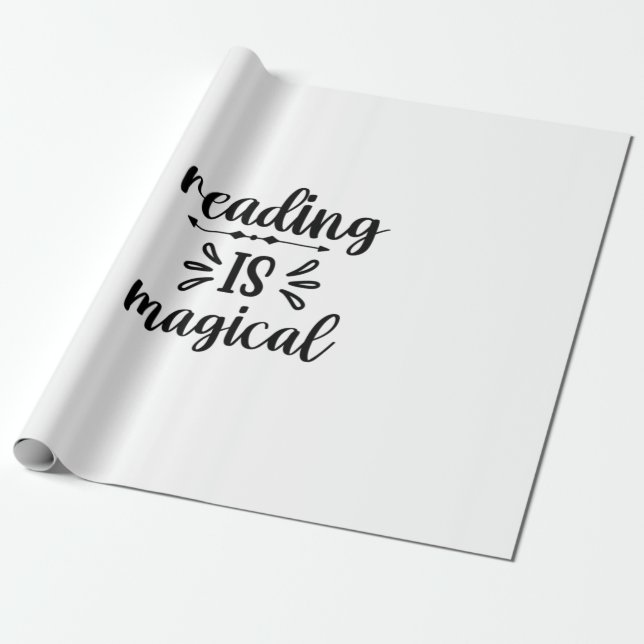 Papel De Presente Ler Leitura De Arte É Mágico (Desenrolado)