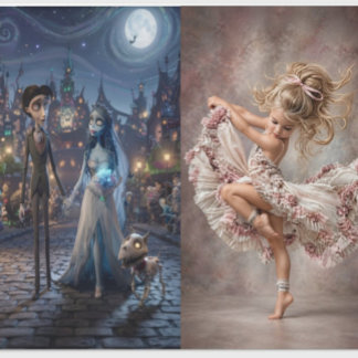 Papel De Presente Les duos ballerina & Marié - AG - Decoupage cadeau