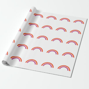 Papel De Presente Lésbica Rainbow Sunset