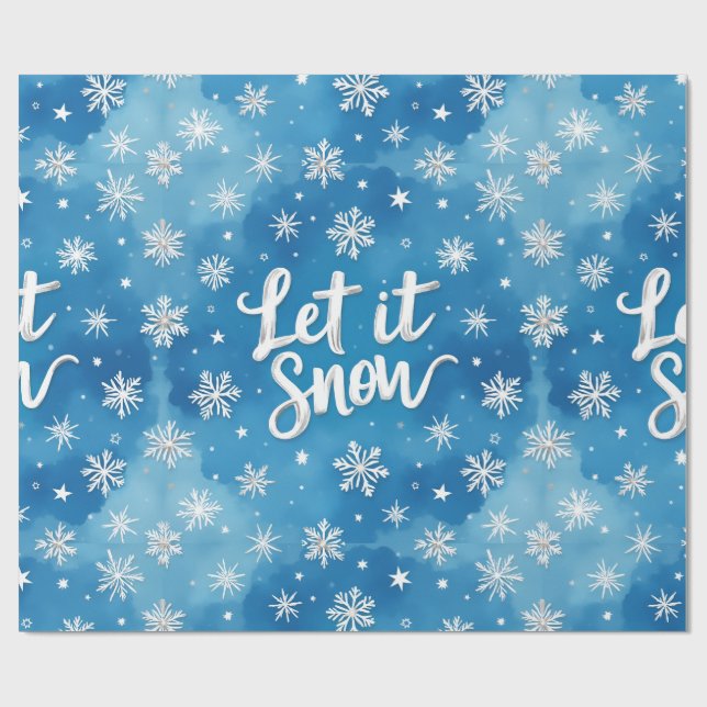 Papel De Presente  Let It Snow, Christmas, Author Natasha Us   (Aberto)