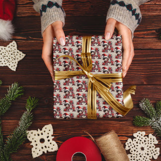 Papel De Presente Letra Festiva Elf de Natal Bonito A