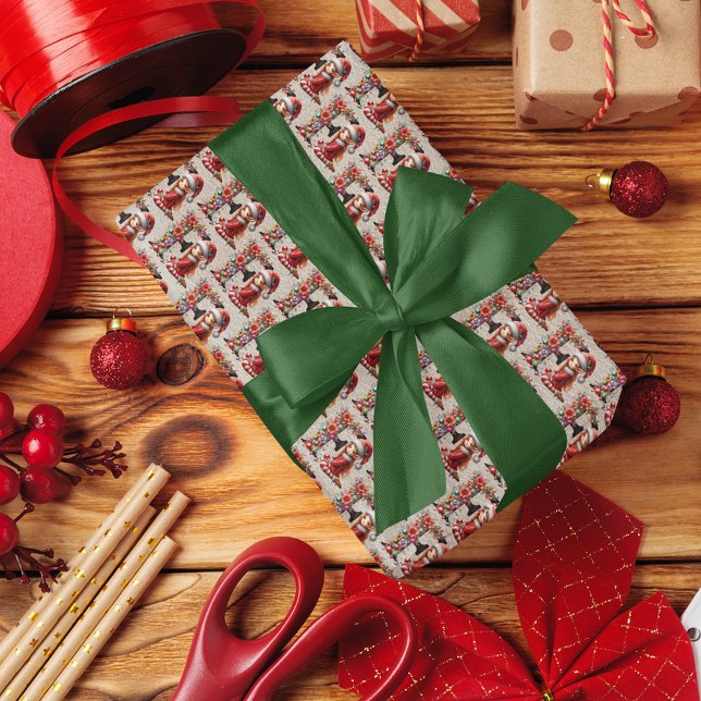 Papel De Presente Letra Festiva Festiva Festiva de Natal Bonita F (Criador carregado)