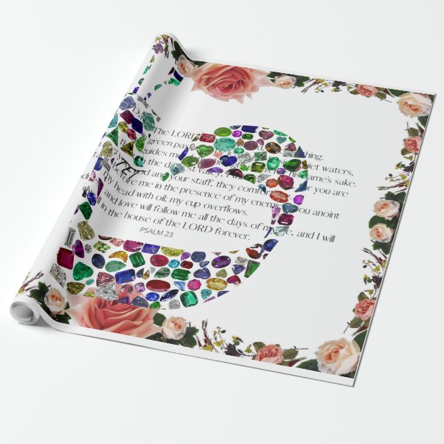 Papel De Presente Letra hebraica 'TET' (Desenrolado)