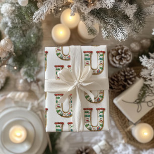 Papel De Presente Letra Ugly Sweater de Natal