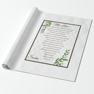 Papel De Presente Letras a meu marido