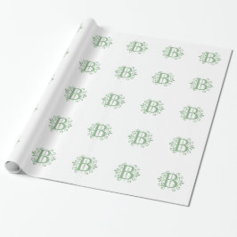 Papel De Presente Letras alfabéticas - letra B - branco