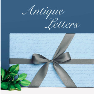 Papel De Presente Letras Antigas Vintage Rosa Desbotado