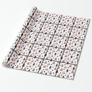 Papel De Presente Letras de Poodles no Telefone
