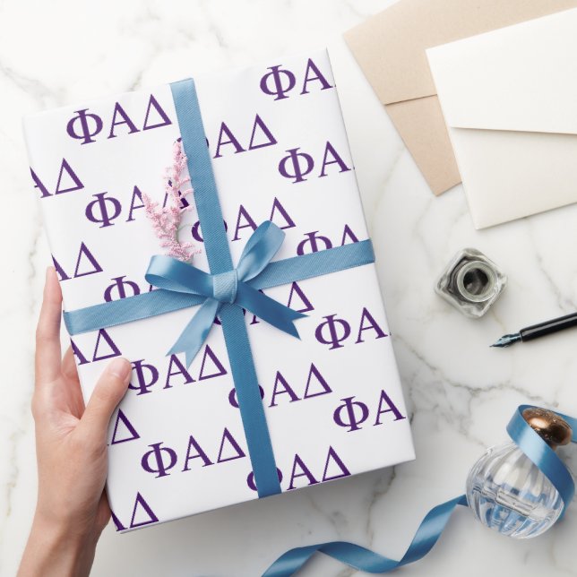 Papel De Presente Letras Gregas Phi Alpha Delta (Presentear)