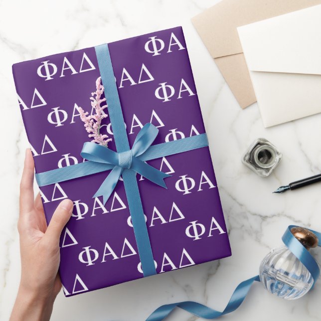Papel De Presente Letras Gregas Phi Alpha Delta (Presentear)