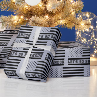 Papel De Presente Let's Go Brandon American Flag