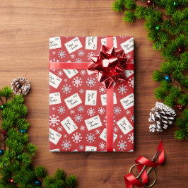 Papel De Presente Letter To Santa Holiday