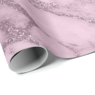 Papel De Presente Levander Mauve Marble Stone Abstrato Metalli