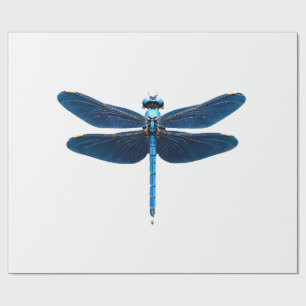 Papel De Presente Libélula Azul - Entusiasta de Insetos Animais da V