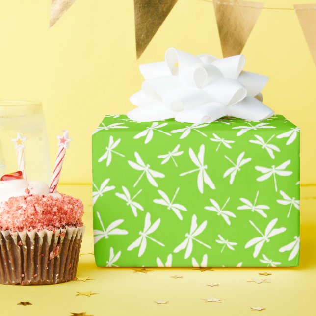 Papel De Presente Libélula da Natureza (Festa de aniversário)