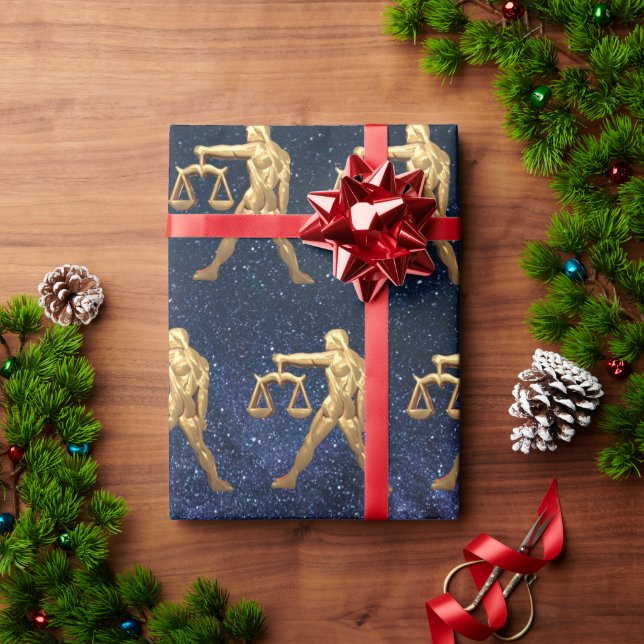 Papel De Presente Libra Zodiac (Presente de Natal)