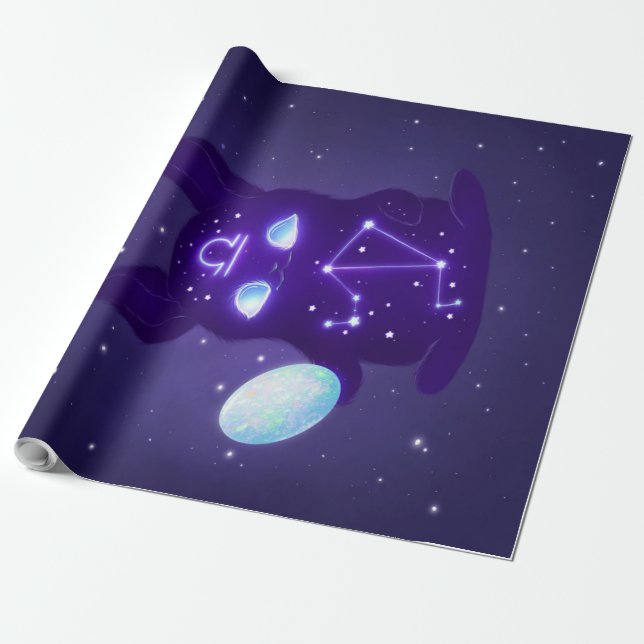 Papel De Presente Libra Zodiac Monster - Funny Libra Zodiac Lover (Desenrolado)