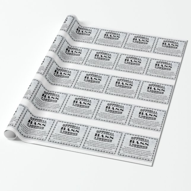 Papel De Presente Licença Bass (Desenrolado)