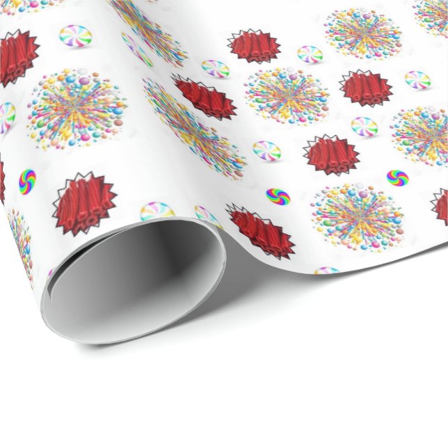 Papel De Presente Licença de papel de empacotamento brilhante (Ponta do rolo)