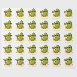Papel De Presente Lidar com Isso Design de Meme de Pepino Engraçado