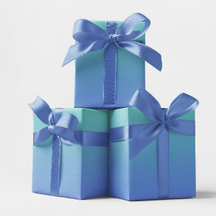 Papel De Presente Ligeiramente Azul Teal a Azul Cornflower Ombre