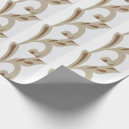 Papel De Presente Light Gray Geometric Floral |Modern Summer Pattern