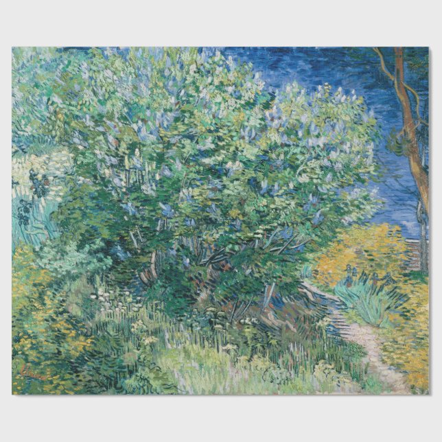 Papel De Presente Lilac Bush (Lilacs) apresentada por Vincent Van Go (Aberto)