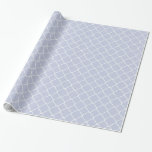 Papel De Presente Lilac e Quatrefoil Branco<br><div class="desc">Lilac e Quatrefoil Branco</div>