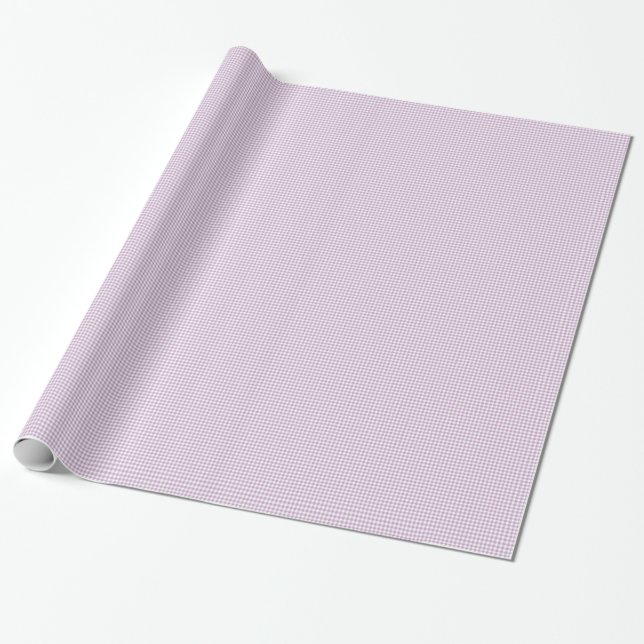 Papel De Presente Lilac Gingham (Desenrolado)