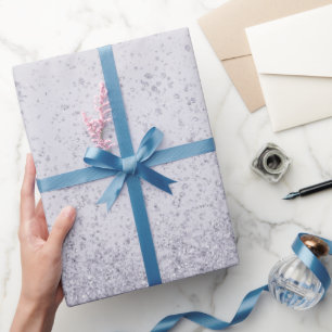 Papel De Presente Lilac Purple Faux Glitter