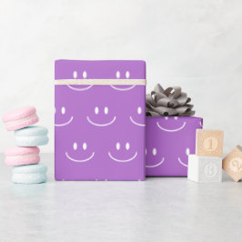 Papel De Presente Lilac Smile Pattern Wraping Paper