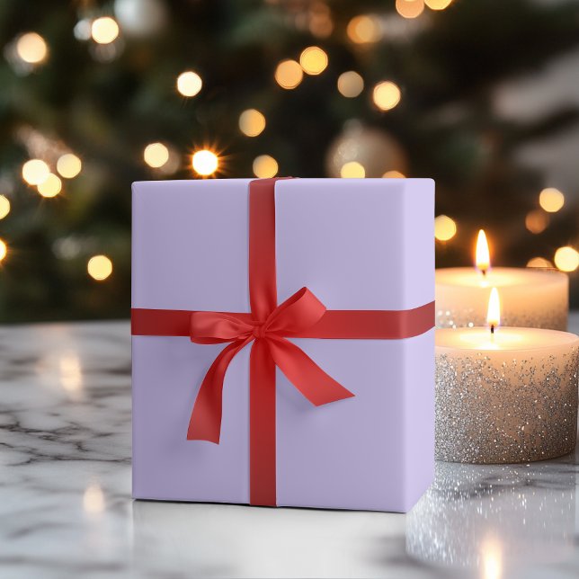 Papel De Presente Lilac Sonha Cor Sólida | Clássico | Elegante (Criador carregado)