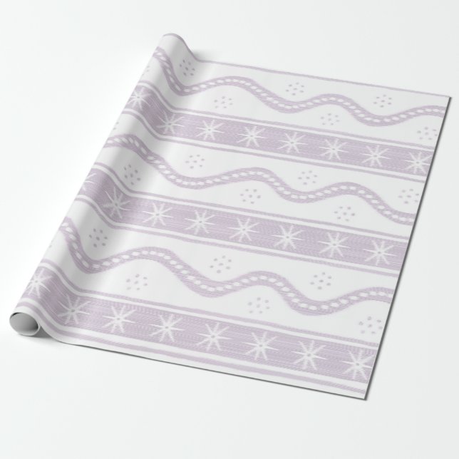 Papel De Presente Lilac Swirlstripes (Desenrolado)
